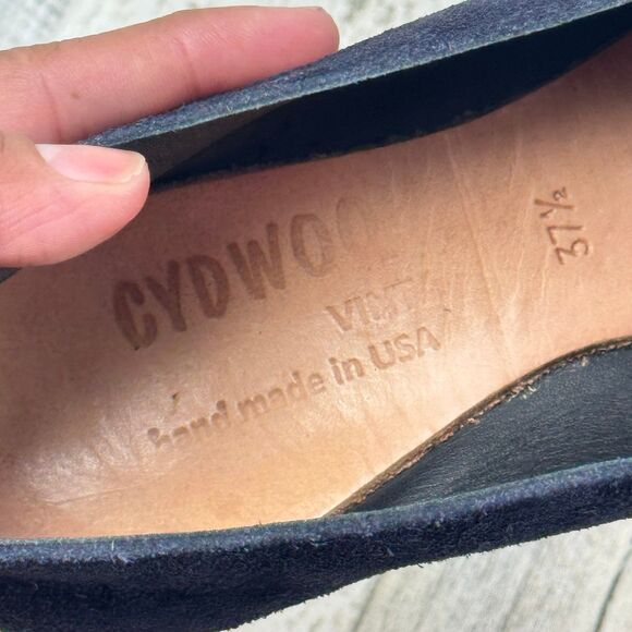 Cydwoq Literary Women's Vintage navy blue suede Heel size 37.5 - Picture 7 of 12